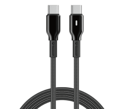 Кабель Wiwu Drualink Type-c to Type-c 60W (1м) черный