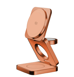 Док-станция Momax 1-Charge Q.Port Qi2 3 в 1 оранжевая