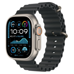 Apple Watch Ultra 2 (2024) GPS + Cellular, 49 мм, корпус из натурального титана, ремешок Ocean черного цвета