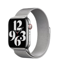Ремешок Milanese для Apple Watch 42/44/45/49 мм  серебристый