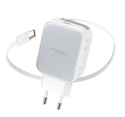 СЗУ Vyvylabs Swiftshine GaN 30W Type-C с кабелем белое