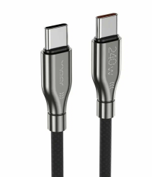 Кабель Vyvylabs Hardcore Type-C to Type-C 240W (3м) тканевый черный