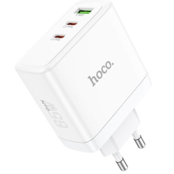СЗУ Hoco N30 Glory PD65W three-port (2C1A) last charger белое