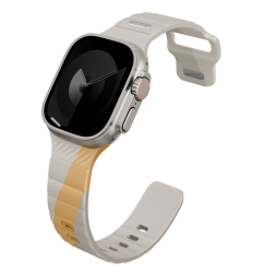 Ремешок Uniq Stride для Apple Watch 42/44/45/49 мм бежевый с желтым