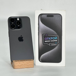 Смартфон Apple iPhone 15 Pro 256Гб "черный титан" (Dual Sim) б/у