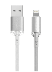 Кабель Vyvylabs Crystal Lightning to USB 2.4A (1м) белый