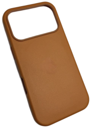 Чехол кожаный LeatherCase MagSafe для iPhone 17 Pro оранжевый