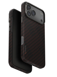 Чехол Uniq Keva Edge MagSafe для iPhone 17 Pro с красными полосками