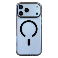 Чехол пластиковый Keephone Aurora с MagSafe для iPhone 18 Pro прозрачный с черным