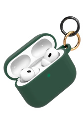 Чехол силиконовый VLP Charm для Apple AirPods Pro 3 темно-зеленый