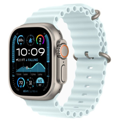 Apple Watch Ultra 2 (2024) GPS + Cellular, 49 мм, корпус из натурального титана, ремешок Ocean голубого цвета
