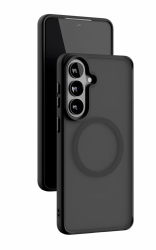 Чехол силиконовый VLP Bloom с MagSafe для Samsung Galaxy S26 черный матовый
