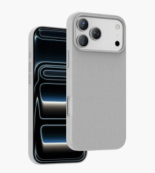 Чехол кожанный Keephone Peekaboo с MagSafe для iPhone 17 Pro Max серый