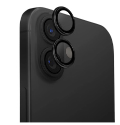 Защитное стекло камеры Uniq Optix Aluguard для iPhone 16/16 Plus черное