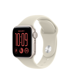 Apple Watch SE 3 (2026), 44 мм, корпус из алюминия цвета &laquo;сияющая звезда&raquo;, спортивный ремешок &laquo;сияющая звезда&raquo;