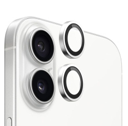 Защитное стекло камеры Wiwu PVD Two-color для iPhone 16/16 Plus белое