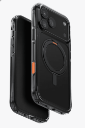 Чехол Uniq Swivix MagSafe для iPhone 17 Pro Max затемненный с черной подставкой 360