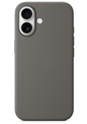 Чехол силиконовый Silicone Case MagSafe для iPhone 16 серый