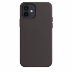 Чехол силиконовый Silicone case Magsafe для iPhone 12/12 Pro черный