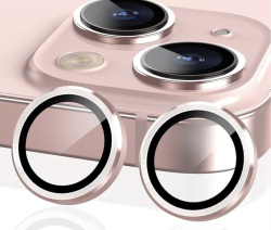 Защитное стекло камеры Wiwu Lens Guard для iPhone 15/15 Plus розовое