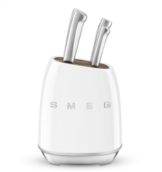 Набор кухонных ножей Smeg (KBSF02) с подставкой белый