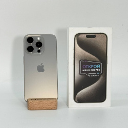 Смартфон Apple iPhone 15 Pro 256Гб "натуральный титан" б/у
