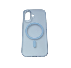Чехол пластиковый Stylish с MagSafe для iPhone 17 голубой