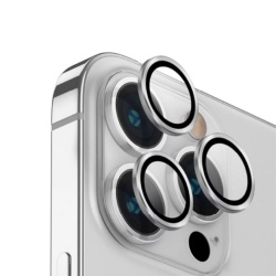 Защитное стекло камеры Samos для iPhone 15 Pro белое