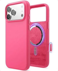 Чехол Elago c MagSafe силиконовый для iPhone 17 Pro Max ярко-розовый
