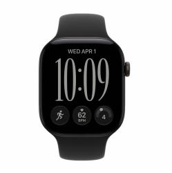 Apple Watch Series 12, 46 мм, корпус из алюминия черного цвета, спортивный ремешок черного цвета