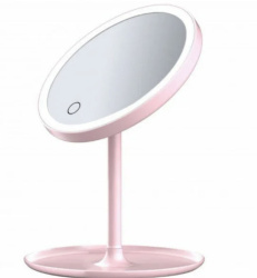 Зеркало для макияжа Xiaomi DOCO Daylight Small Mirror Pro розовое