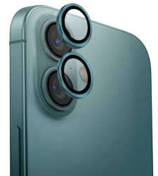 Защитное стекло камеры Keephone Calvin Camera Lens для iPhone 16/16 Plus бирюзовое