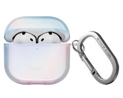 Чехол Uniq Iridescia для Apple AirPods 4 прозрачный переливающийся