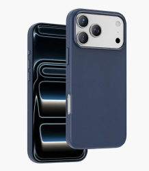 Чехол кожанный Keephone Peekaboo с MagSafe для iPhone 17 Pro Max темно-синий