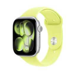 Apple Watch Series 11, 46 мм, корпус из алюминия серебристого цвета, спортивный ремешок зеленого цве