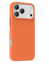 Чехол кожанный Keephone Peekaboo с MagSafe для iPhone 17 Pro Max оранжевый