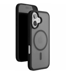 Чехол силиконовый VLP Haze c MagSafe для iPhone 16 Plus матовый черный