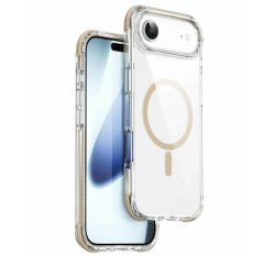 Чехол пластиковый Wiwu Hybrid Ultra с MagSafe для iPhone Air прозрачный с золотым