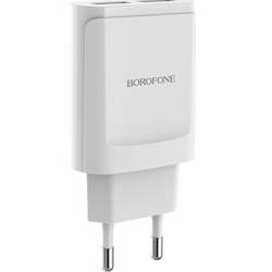СЗУ Borofone BA8А 2USB 2.1А белое