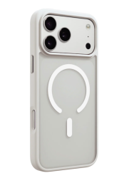 Чехол пластиковый Глазурь Сатин c MagSafe для iPhone 17 Pro Max матовый белый