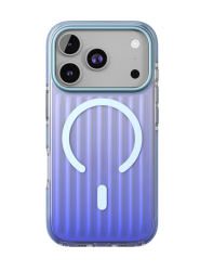 Чехол силиконовый VLP c MagSafe для iPhone 17 Pro переливающийся синий