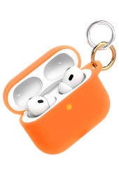 Чехол силиконовый VLP Charm для Apple AirPods Pro 3 оранжевый
