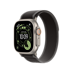 Apple Watch Ultra 3 GPS + Cellular, 49 мм, корпус из натурального титана, ремешок Trail черного цвета