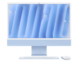 Apple iMac 24" Retina 4,5K (M4 10C CPU, 10C GPU, 2024), 16 ГБ, 256 ГБ SSD, голубой (MWV13)