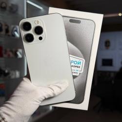 Сматрфон Apple iPhone 15 Pro Max 256Гб "белый титан" б/у