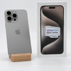 Смартфон Apple iPhone 15 Pro Max 256Гб &quot;натуральный титан&quot; (Dual Sim) б/у