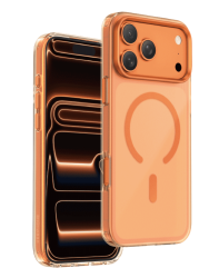 Чехол силиконовый Keephone Mococo с MagSafe для iPhone 17 Pro оранжевый