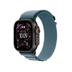 Apple Watch Ultra 3 GPS + Cellular, 49 мм, корпус из черного титана, ремешок Alpine голубого цвета