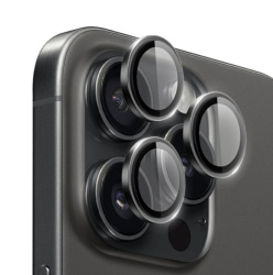 Защитное стекло камеры Wiwu 3D Lens Guard для iPhone 15 Pro/15 Pro Max черный титан