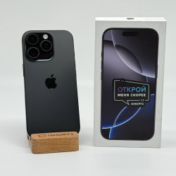 Смартфон Apple iPhone 16 Pro 128Гб &quot;черный титан&quot; (eSIM) б/у